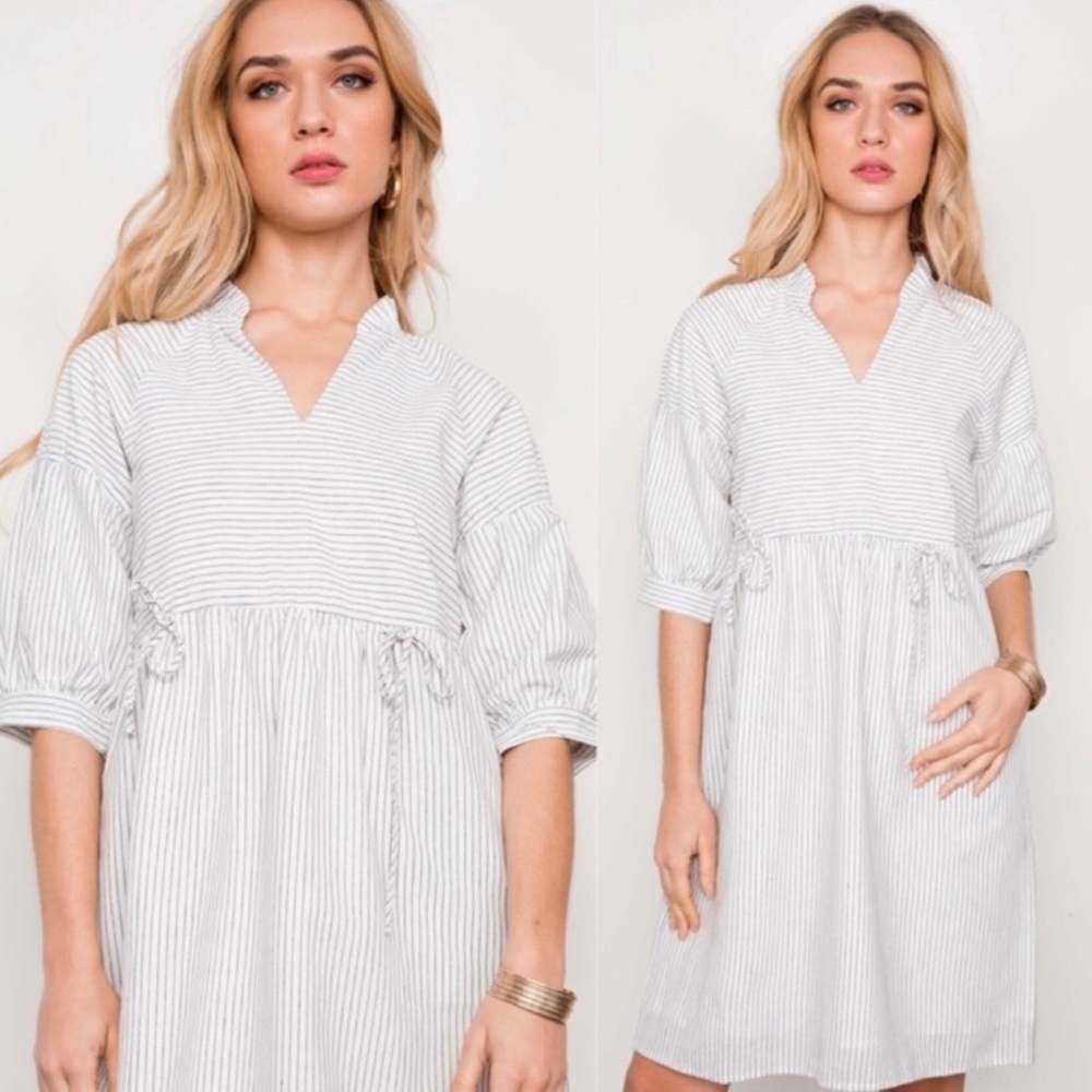 💐IVORY V-NECK DRESS💐 - Picture 3 of 8